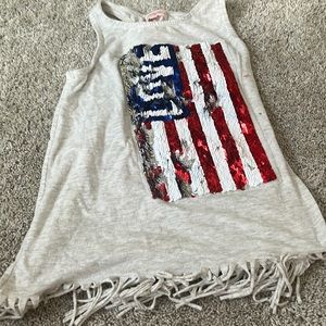 flippy tink top red white and blue